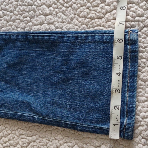 Current/Elliott Size 25 Joey High Rise Straight Destroyed Knee Modal Blend Jeans - Picture 4 of 12